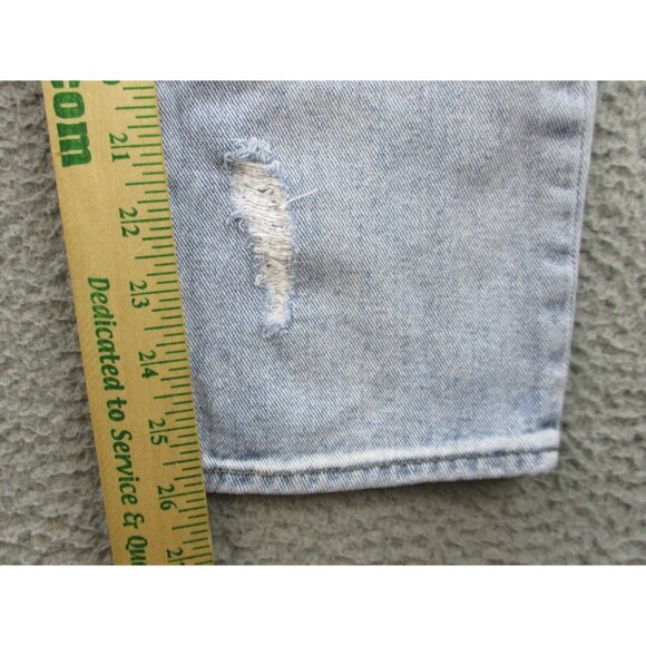 PACSUN 90's Boyfriend Jeans Women 27 Blue Straight Distressed Ripped Light Wash - Picture 7 of 11